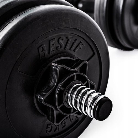 Zestaw hantli bitumicznych 15kg BH015 Bestif