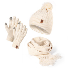 Damski zestaw zimowy czapka szal rękawiczki HZ0008 HEYO