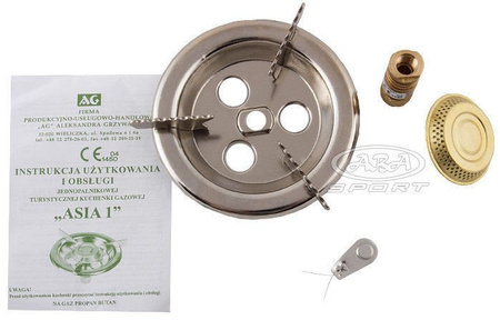 Turystyczna kuchenka gazowa - palnik  14 cm AG