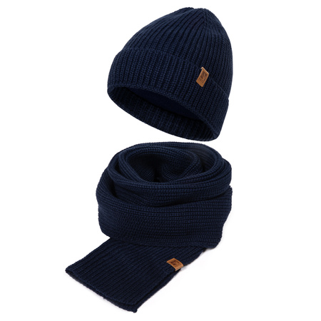 Zestaw męski zimowy czapka dokerka i szalik HZ0010 HEYO 