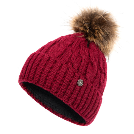 Czapka damska z pomponem  H18527_087 HEYO 