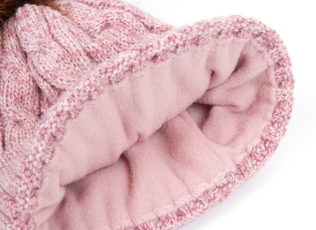 Czapka damska z pomponem  H18527_087 HEYO 