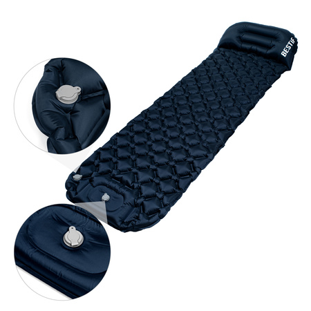 Materac trekkingowy z wbudowaną pompką BMT10 190x56x5,5cm Bestif