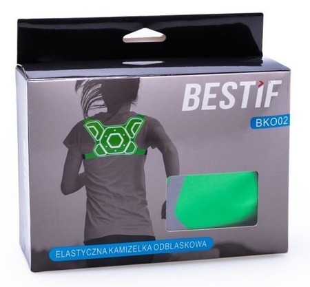 Kamizelka odblaskowa elastyczna szelki paski regulowane BKO02 Bestif