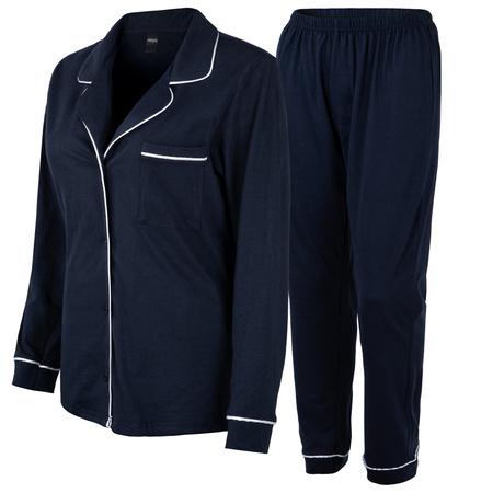 Piżama damska długa HEYO HPD06 guziki