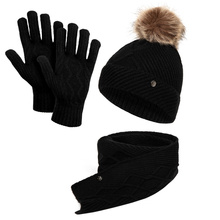 Damski zestaw zimowy czapka szal rękawiczki HZ0012 HEYO