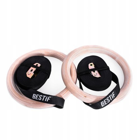 Drewniane kółka do ćwiczeń crossfit BKG02 Bestif  