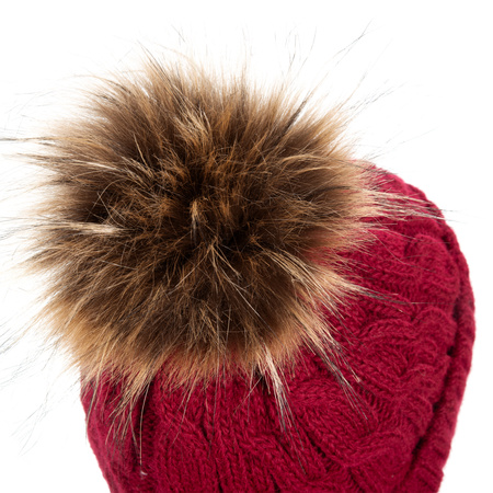 Czapka damska z pomponem  H18527_087 HEYO 