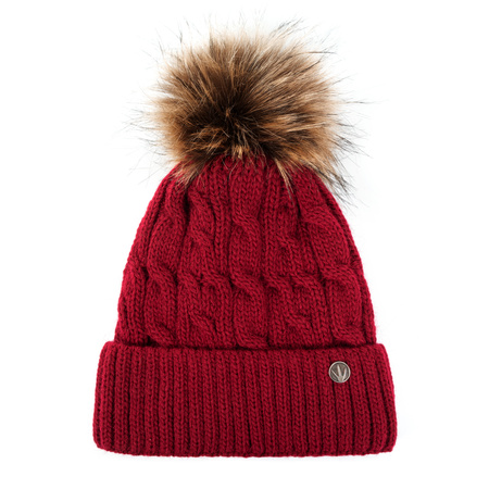 Czapka damska z pomponem  H18527_087 HEYO 