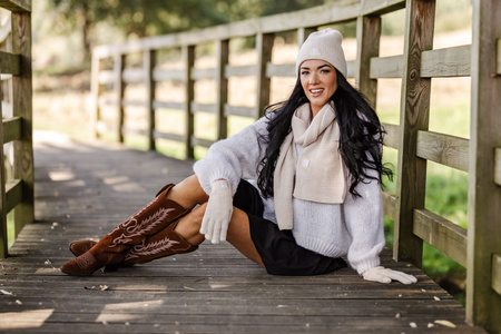 Damski zestaw zimowy czapka szal rękawiczki HZ0016 HEYO