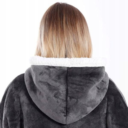 Bluza damska z kapturem oversize futrzak HA5083 Springos 
