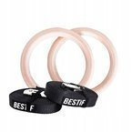 Drewniane kółka do ćwiczeń crossfit BKG02 Bestif