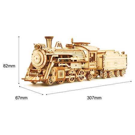 Drewniany model puzzle 3D Lokomotywa MC501 Robotime 