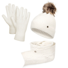 Damski zestaw zimowy czapka szal rękawiczki HZ0012 HEYO