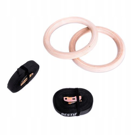 Drewniane kółka do ćwiczeń crossfit BKG02 Bestif  