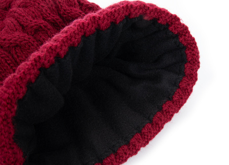 Czapka damska z pomponem  H18527_087 HEYO 