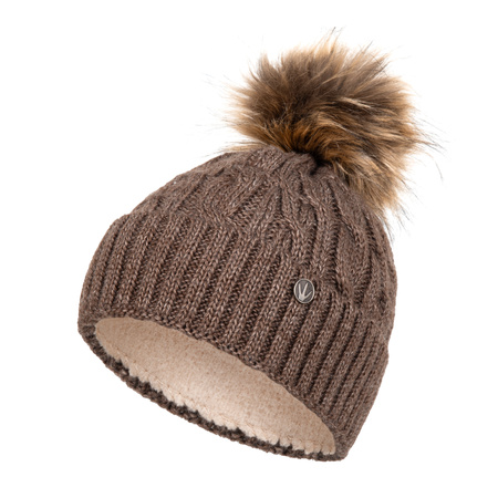 Czapka damska z pomponem H18527_006 HEYO 