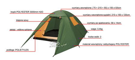 Namiot Tondo 2 os. Hi-Tec