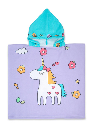 Ręcznik kąpielowy z kapturem poncho dla dzieci BRP01 Bestif