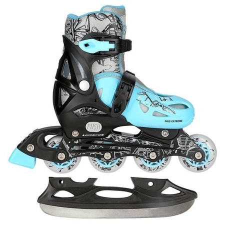 Łyżworolki regulowane 4w1 (ROLKI WROTKI ŁYŻWY) NH0320A Nils Extreme