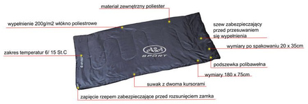 Śpiwór kołdra Seeb Hi-Tec