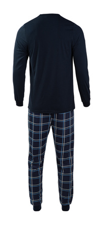 Piżama męska długa HEYO HPM014 granatowa