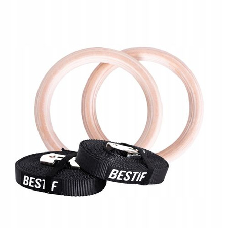 Drewniane kółka do ćwiczeń crossfit BKG02 Bestif  