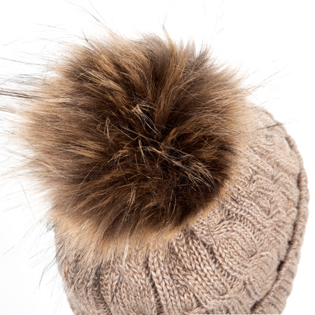 Czapka damska z pomponem H18527_005 HEYO 