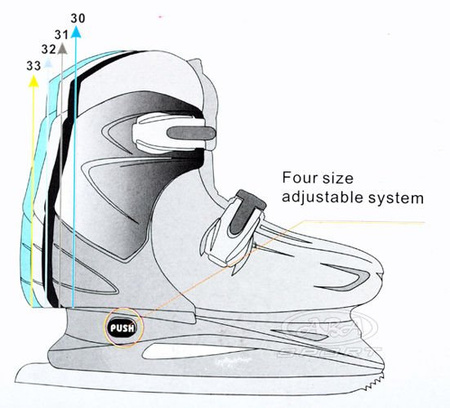 Łyzwy figurowe regulowane SF 211 A
