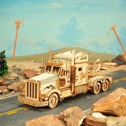 Drewniany model puzzle 3D MC502 Ciężarówka Robotime 