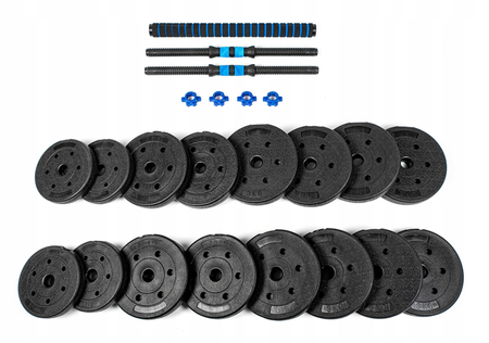 Zestaw hantli bitumicznych 2x20kg 40kg BH040 Bestif